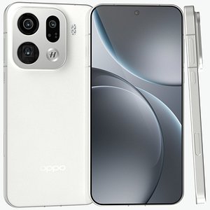 3D OPPO Find X9 Pro Frosty White model