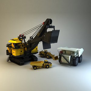 3dsmax 4 mining vehiles