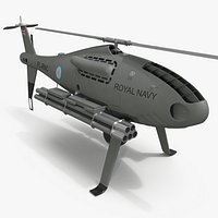 Royal Navy Camcopter S-100 with Rocket Pods Grey