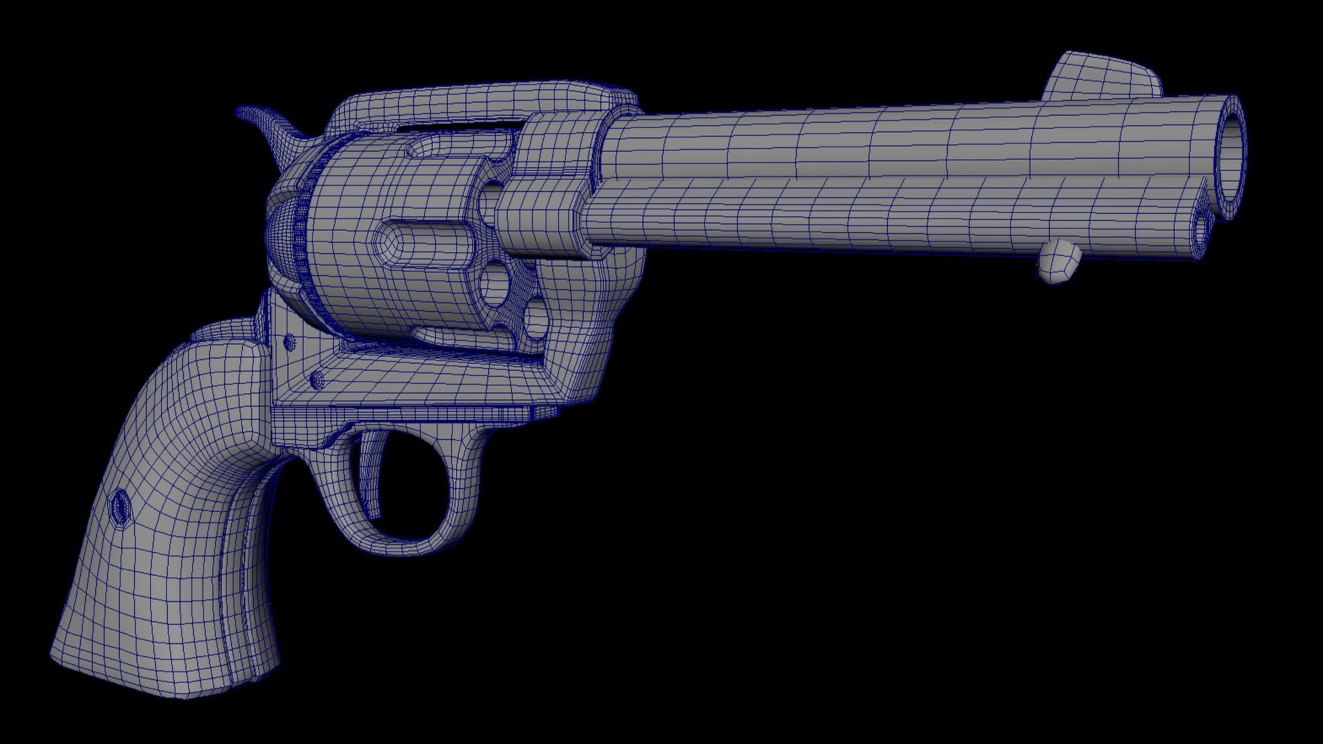 3D Revolver - gun https://p.turbosquid.com/ts-thumb/PM/rzEXbs/OB/wireframe/jpg/1730098170/1920x1080/fit_q87/4da69be7edd88c92ec8ec7c761a263f0f42c1fb2/wireframe.jpg