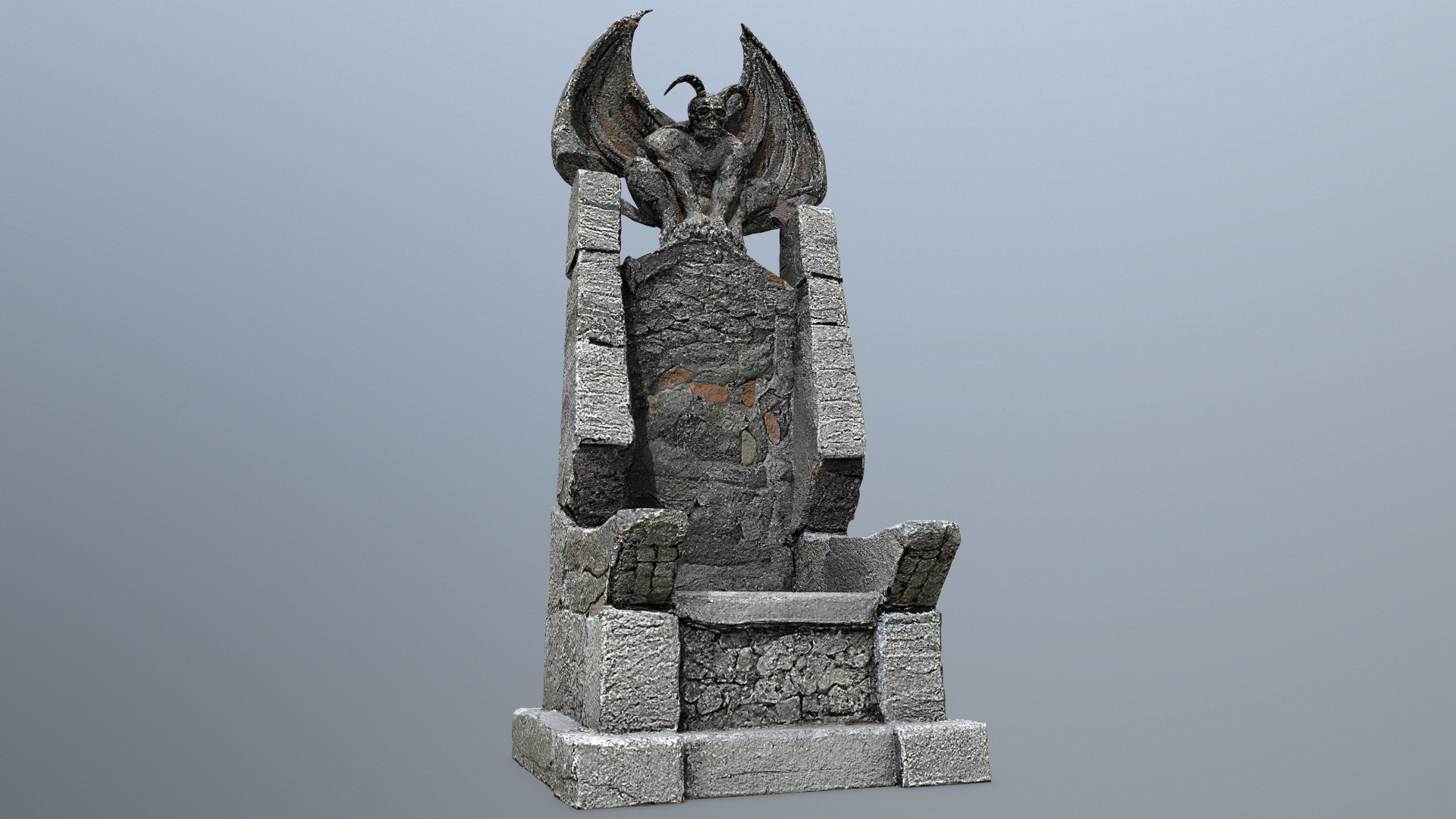 3D Devil Stone Throne - TurboSquid 2262978
