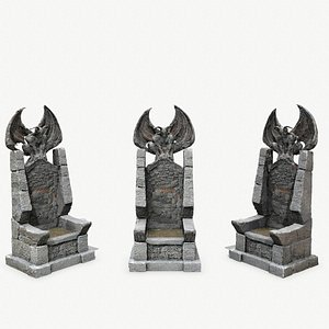 3D Devil Stone Throne