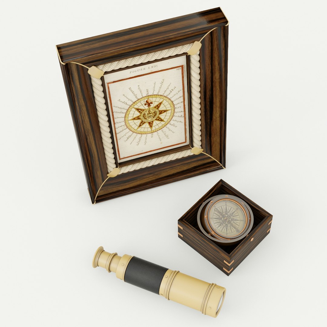 3d Model Compass Set