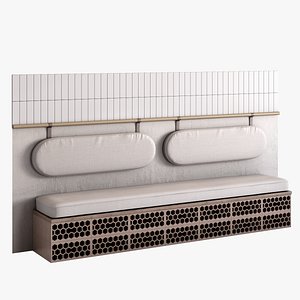 3D model Cafe Seating Area