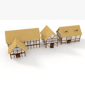 thatched roof house games model