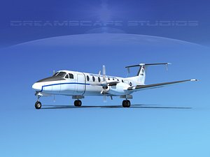 beechcraft c-12j transport 3d dwg
