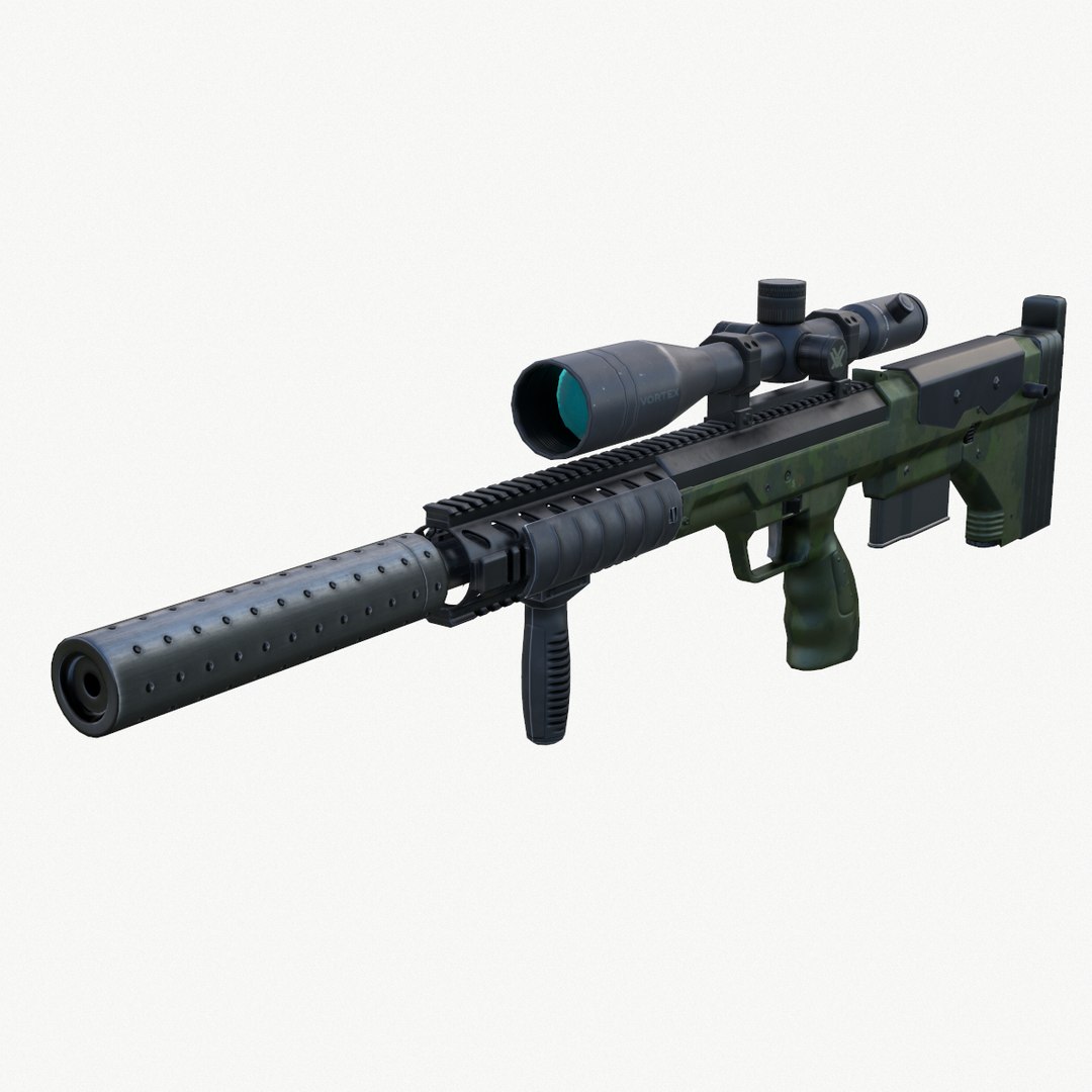 Sniper Rifle Srs Dta 3d Model