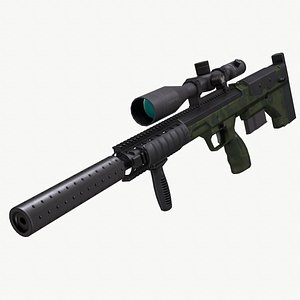sniper rifle srs dta 3d model