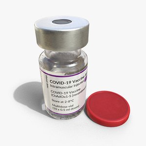 Vaccine Vial Rigged - Mod AstraZeneca 3D model