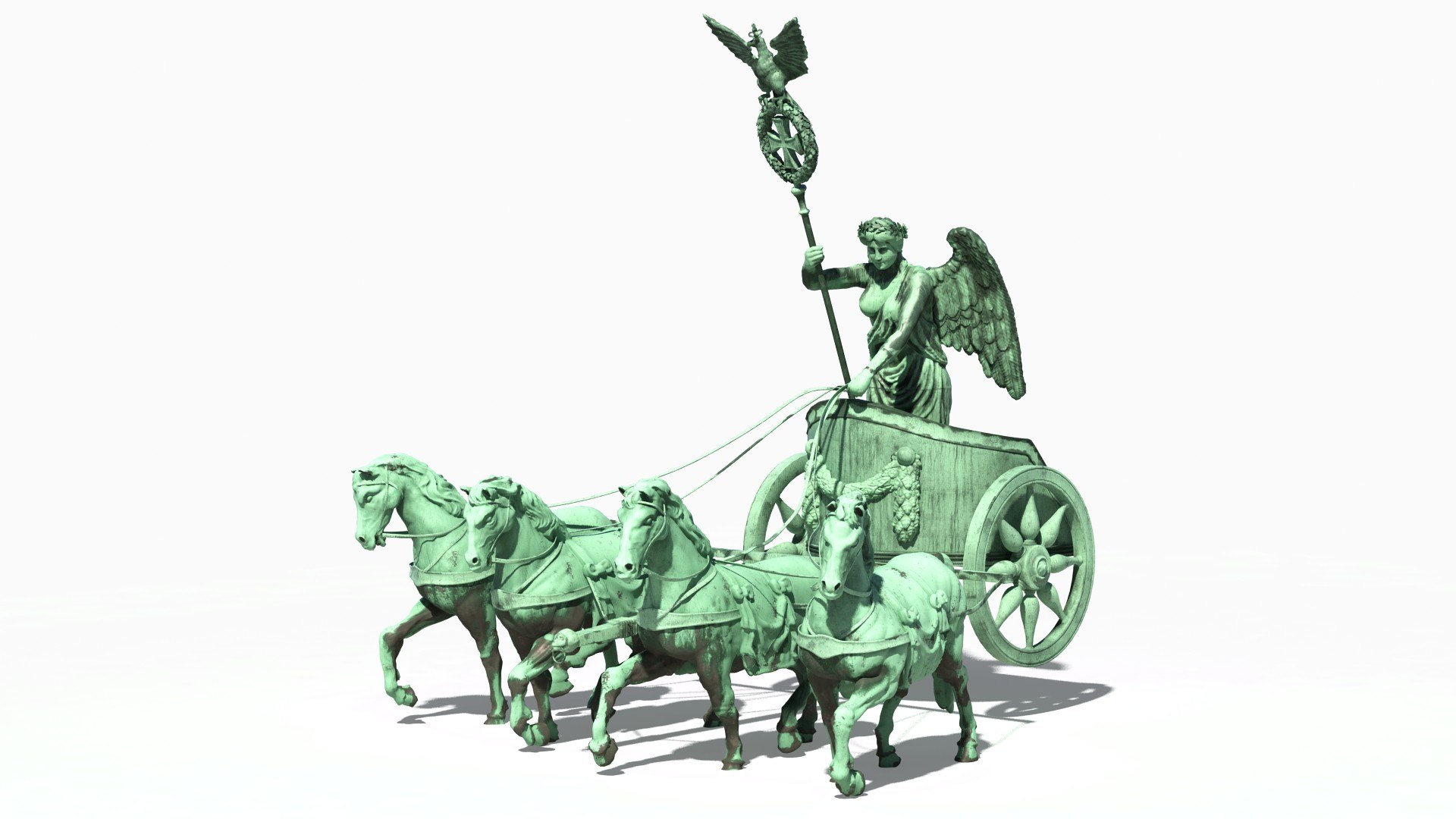 Brandenburg Gate Quadriga 3D model preview