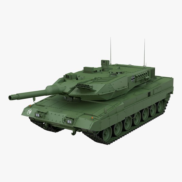 3D модель Немецкий Леопард 2А6 (Зеленый) - TurboSquid 1487943