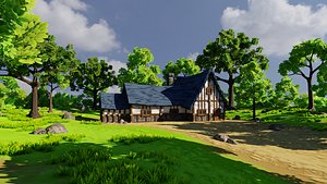 Medieval House 6 With Environment 3D model 3D