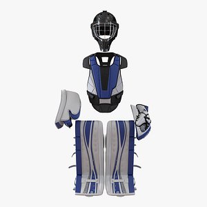 3d hockey goalie protection kit model