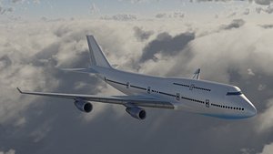 3D Airplane Boeing 747-400 model