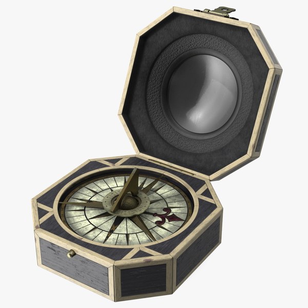 3D Jack Sparrow Compass Open