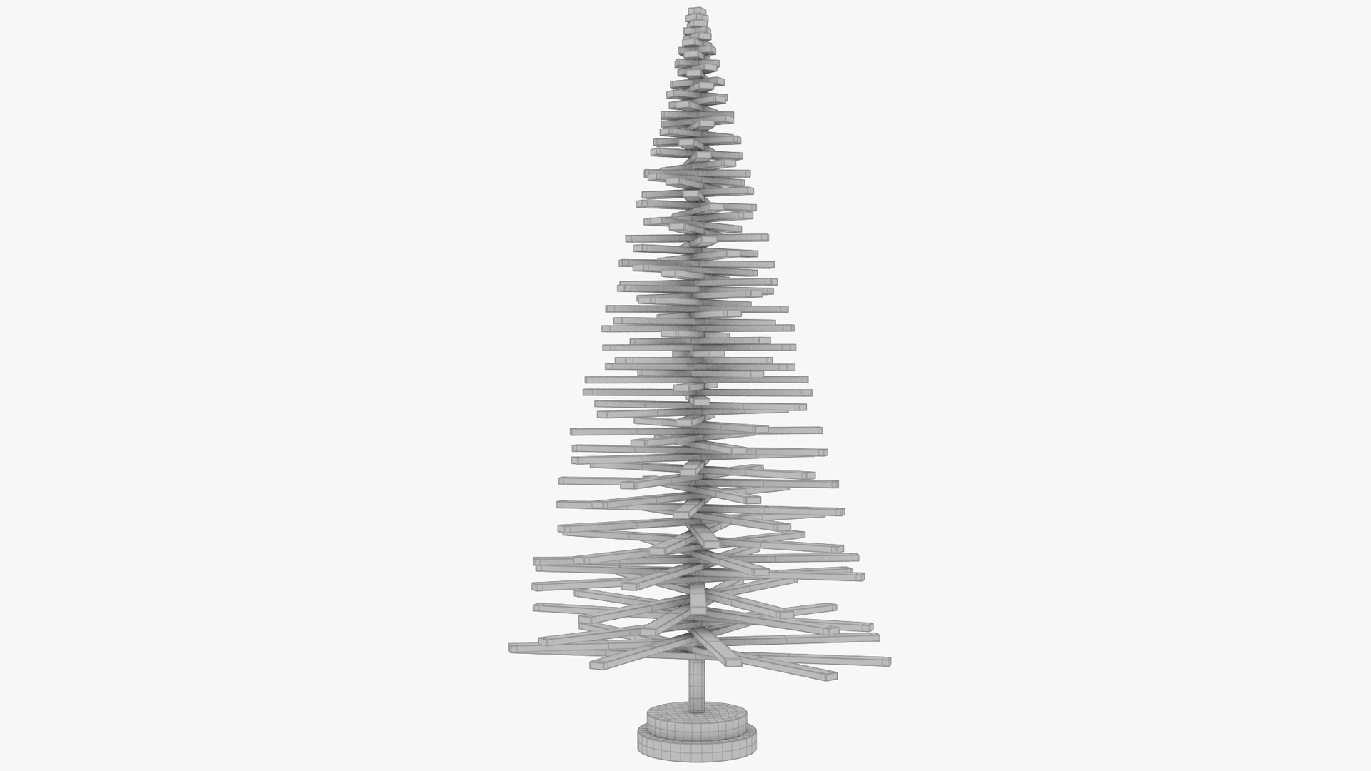Wooden Christmas Trees Collection V2 3D model TurboSquid 1975305