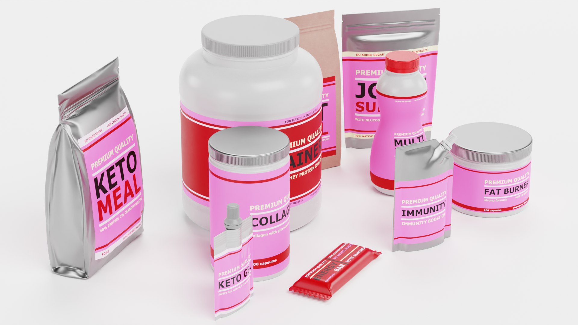 Supplements Pink Model - TurboSquid 2082477