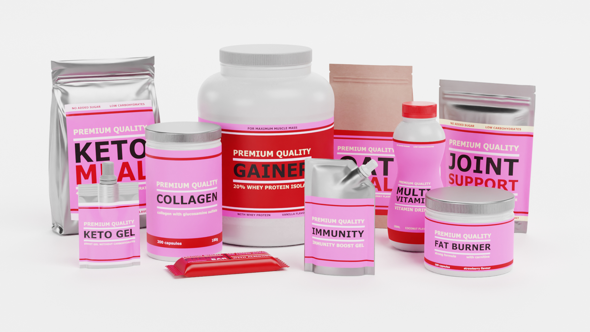 Supplements Pink Model - TurboSquid 2082477