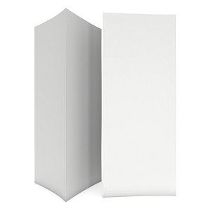 3D blank paper triangle tent