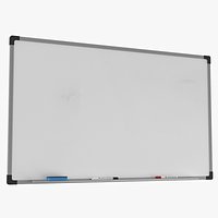 White Board Low Poly 3D Model