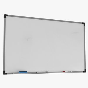 White Board Low Poly 3D Model