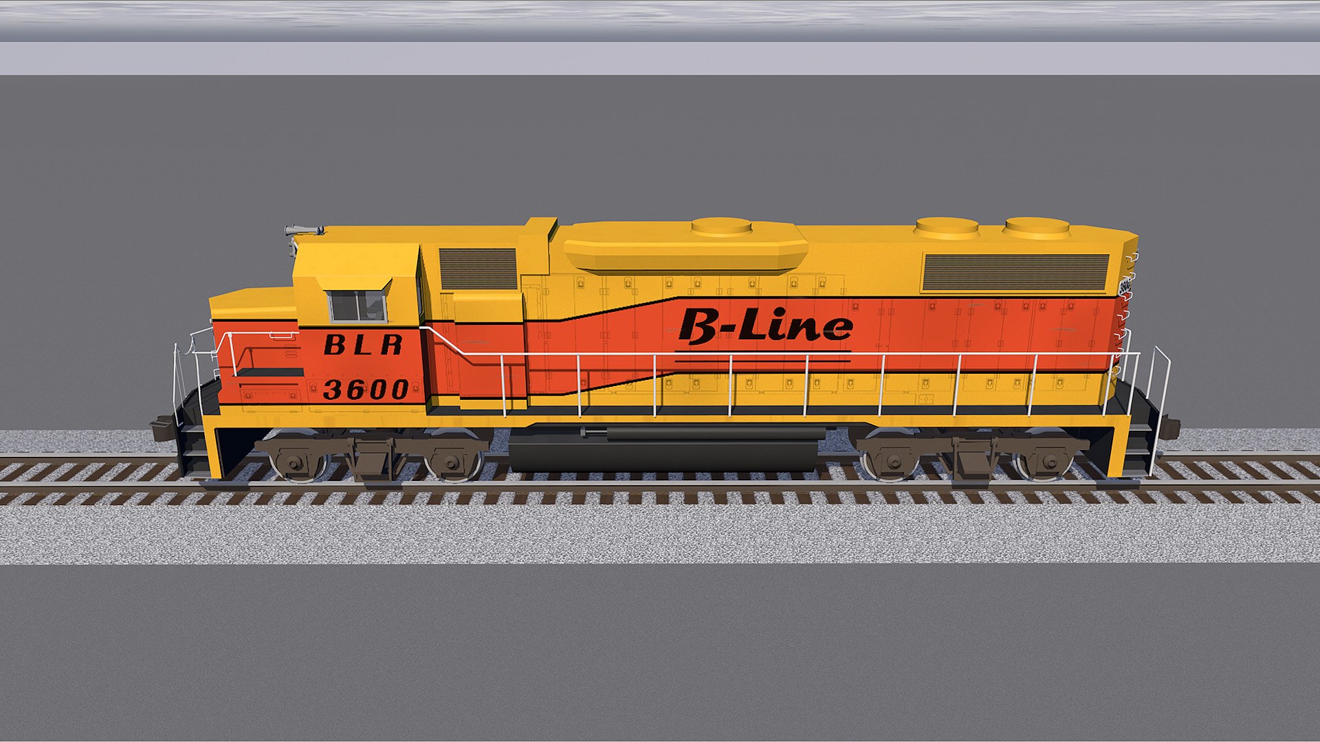 3d Train Car B-line Railroad