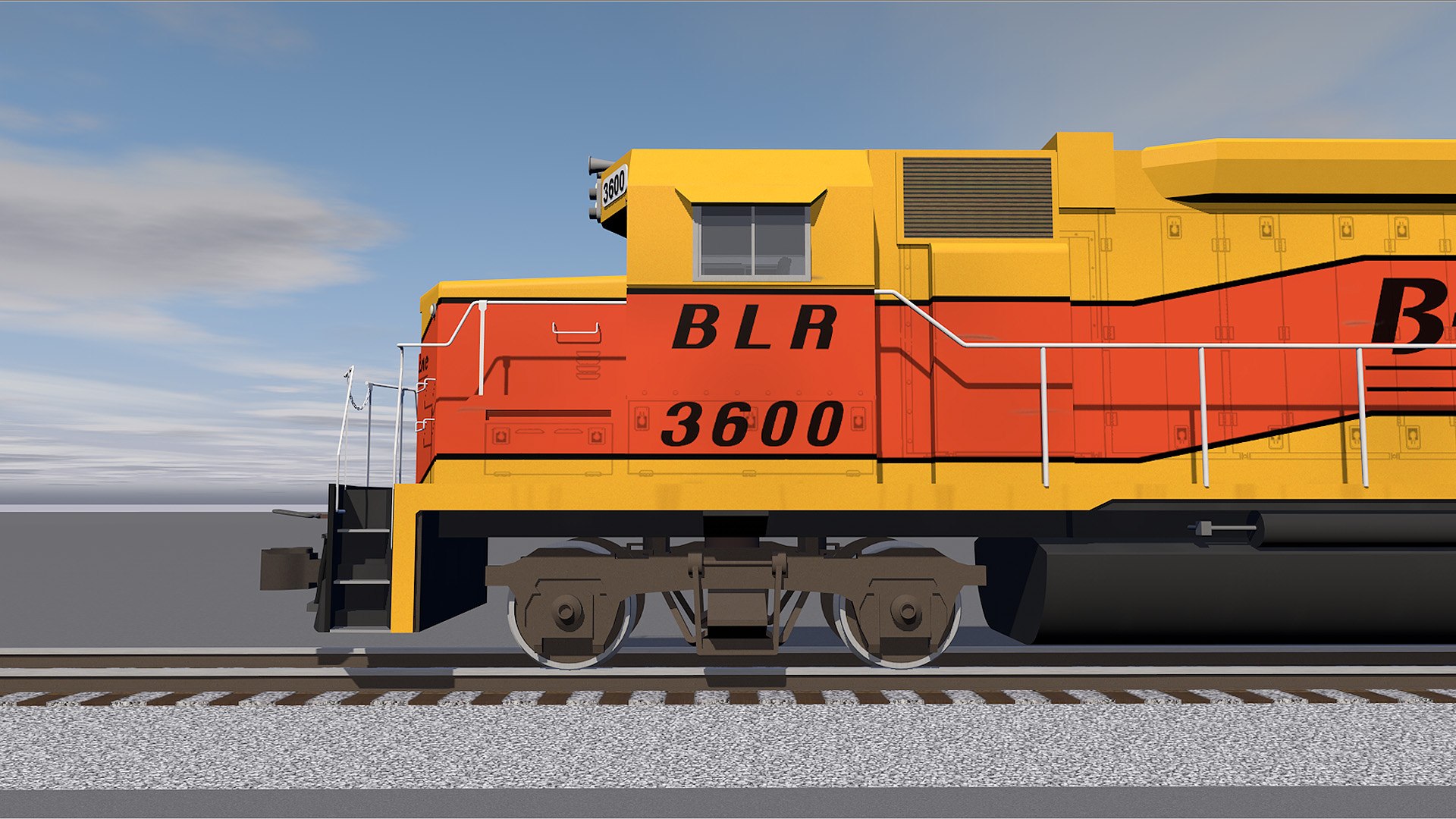 3d Train Car B-line Railroad