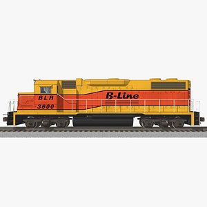3d train car b-line railroad