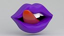 purple Tongue Licking