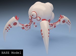 3d robot - walk animation model