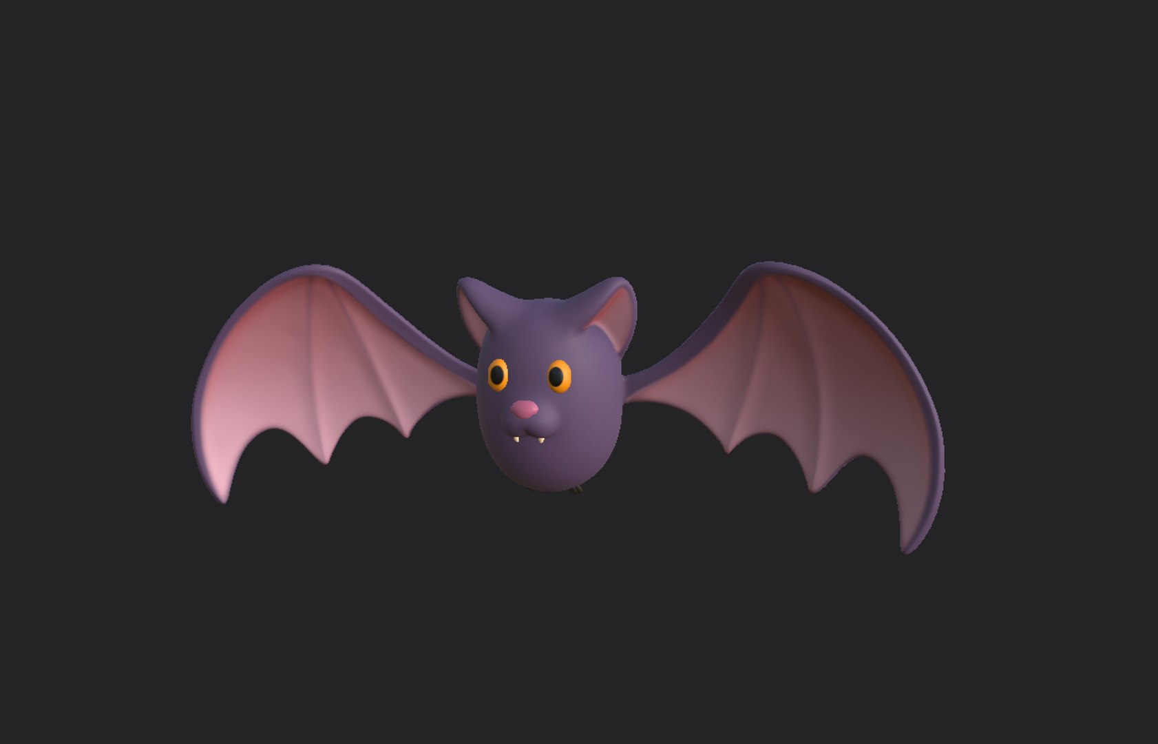 3D Model Cartoon Bat - TurboSquid 1615787
