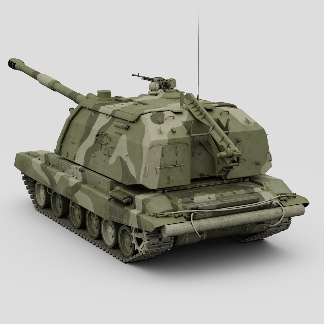 2s19 Msta-s Tanks Msta 3d Max