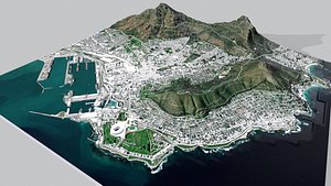 Cityscape  Cape Town South Africa 3D model