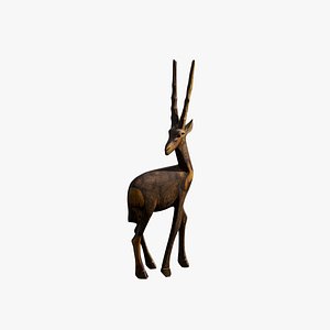 3D Anydrafts Wooden antelope 01