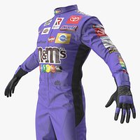 NASCAR MMs Racing Suit with Gloves and Boots Purple