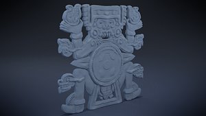 3D Tlaltecuhtli - Aztec Deity