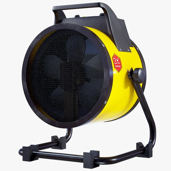 electric fan heater industrial pbr 3d