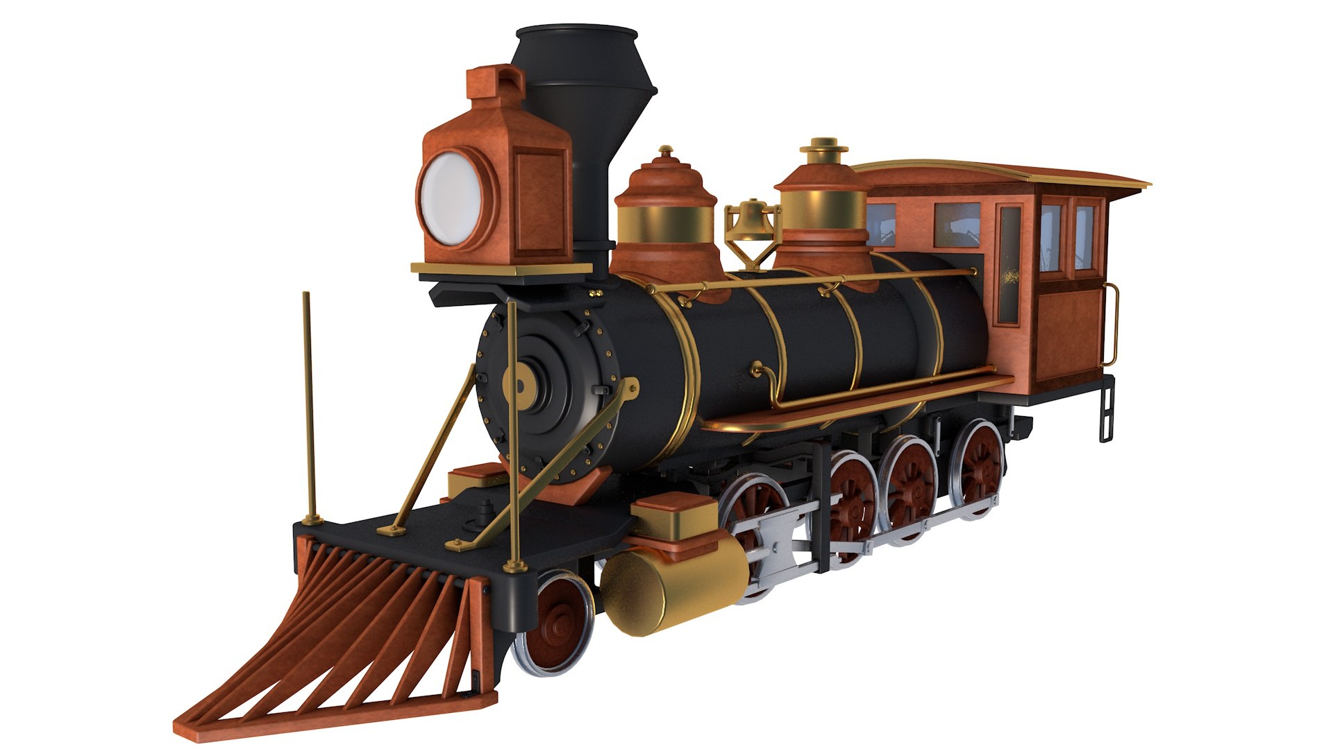 3D Steam Train Locomotive Model - TurboSquid 2120702