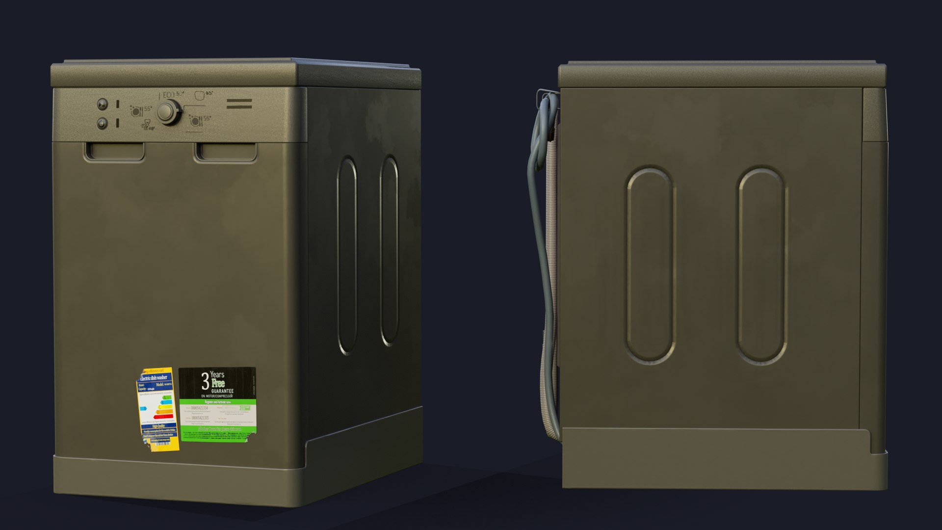 Dishwasher game ready PBR model TurboSquid 2007118