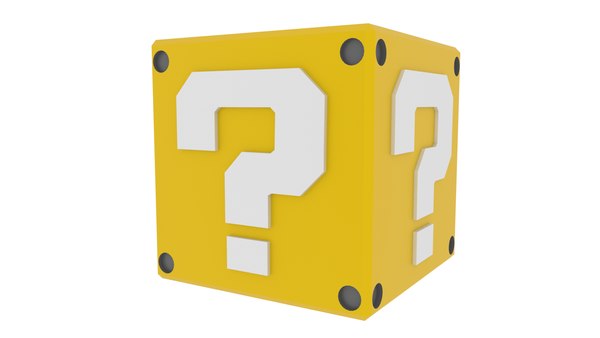 modèle 3D de Cube mystère jaune - Super Mario gratuit - TurboSquid 2046062