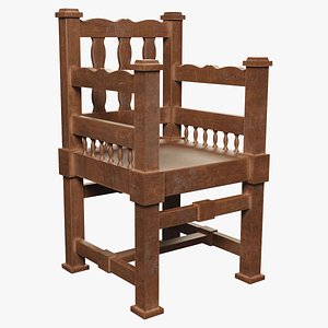 3D Wooden Chair 1