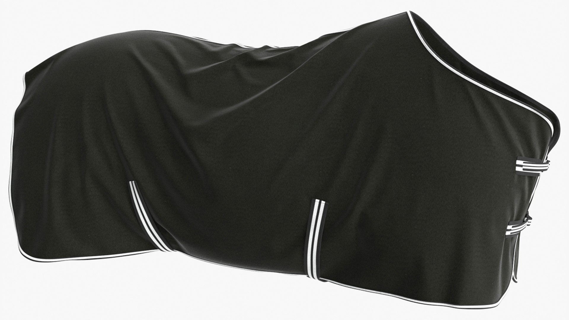 3D Model Black Fleece Horse Blanket TurboSquid 2141149