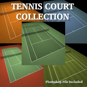 3d model tennis courts