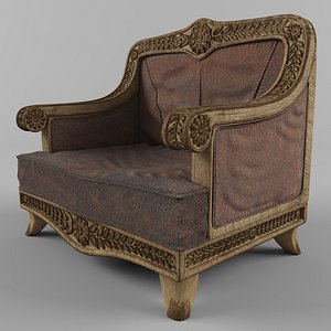 3D wooden chair