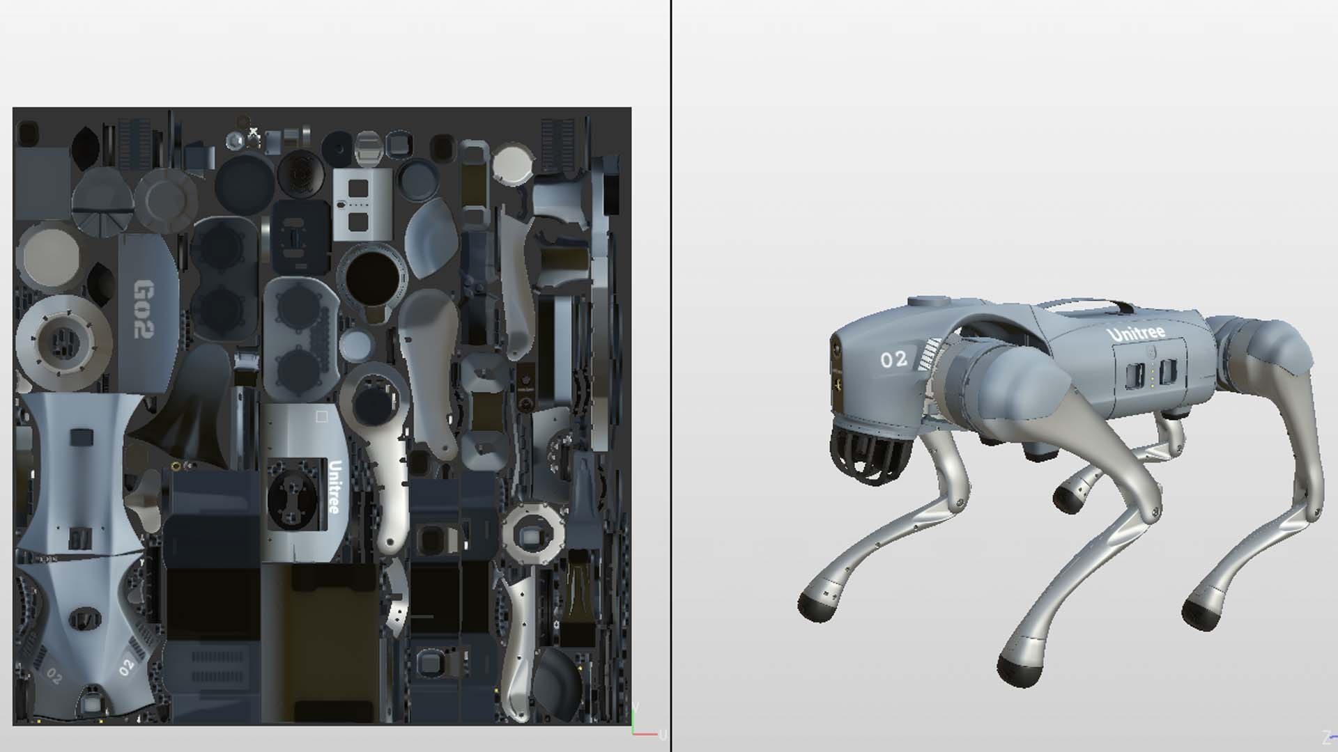 3D Unitree Go2 model https://p.turbosquid.com/ts-thumb/PO/W9aGqL/55/uv/jpg/1760413786/1920x1080/fit_q87/1f092f18b67e4e7f0a141211c9715c7e91e9056b/uv.jpg