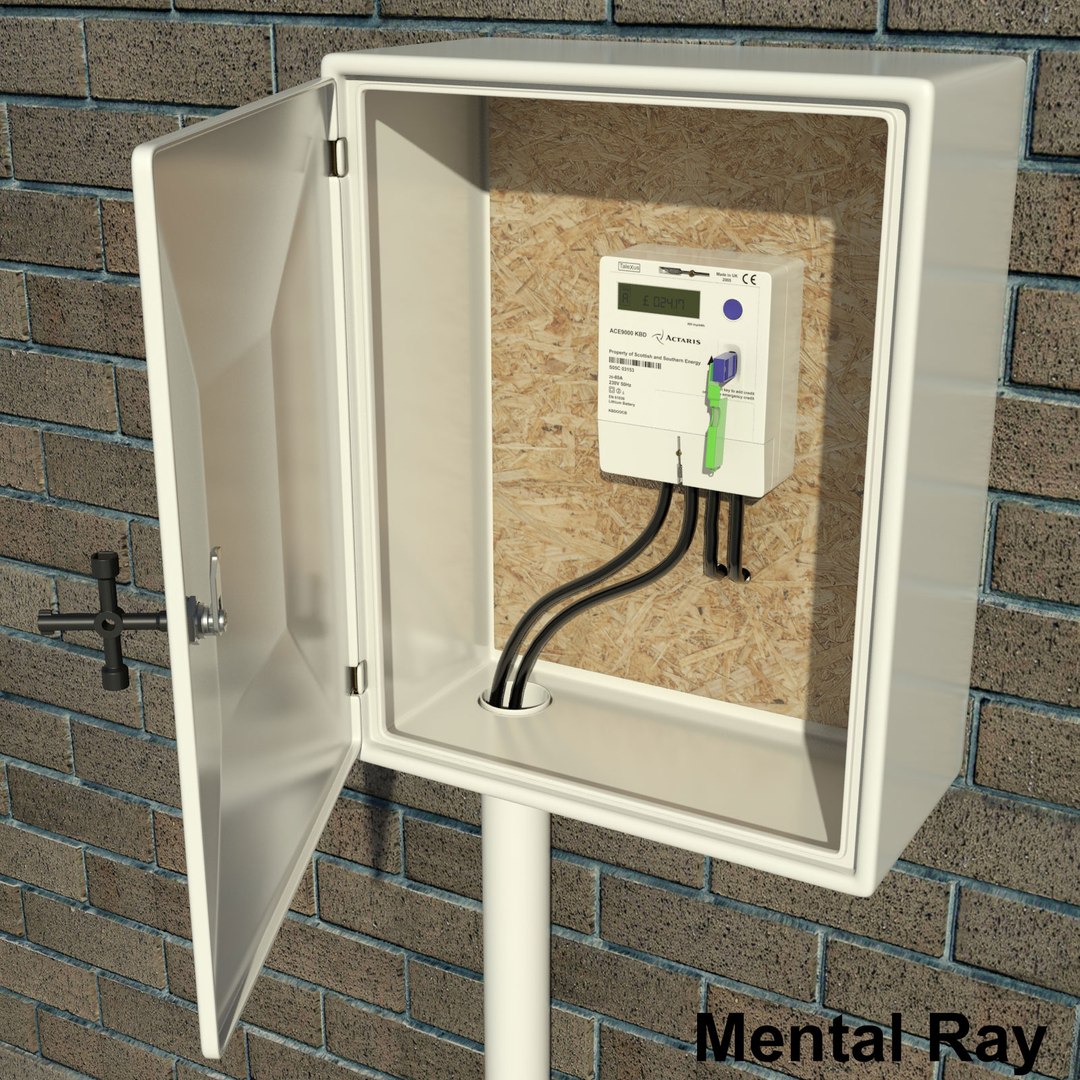 3d Model Electricity Key Meter