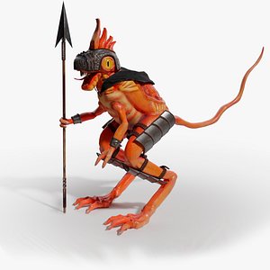 3D Lizard Warrior