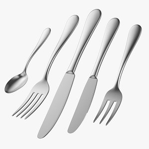 Generic Cutlery 5 Pieces BUNDLE 3D