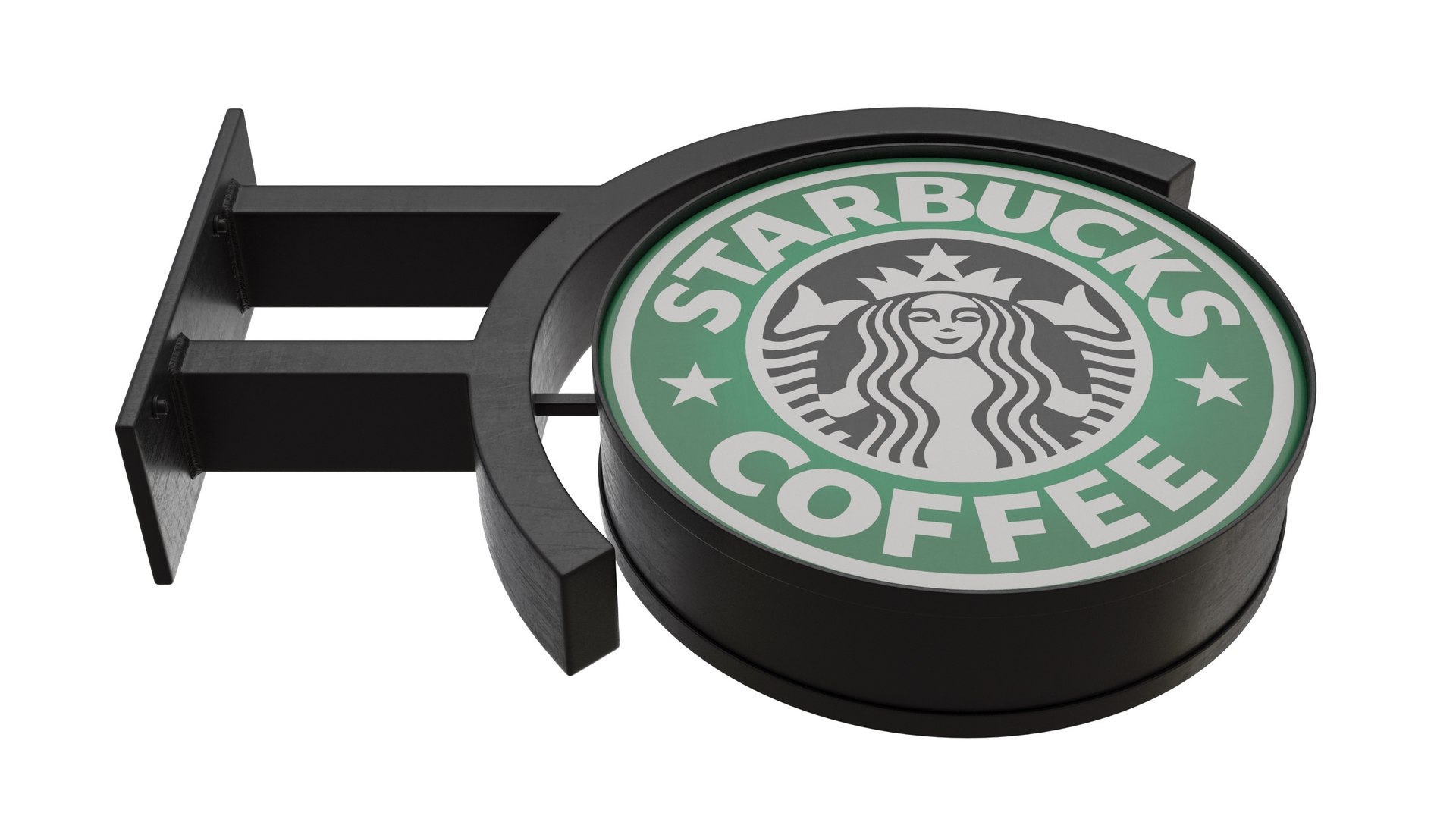 Starbucks Signage Wall Mounted 3D model preview