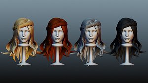 Female hair 4 colors